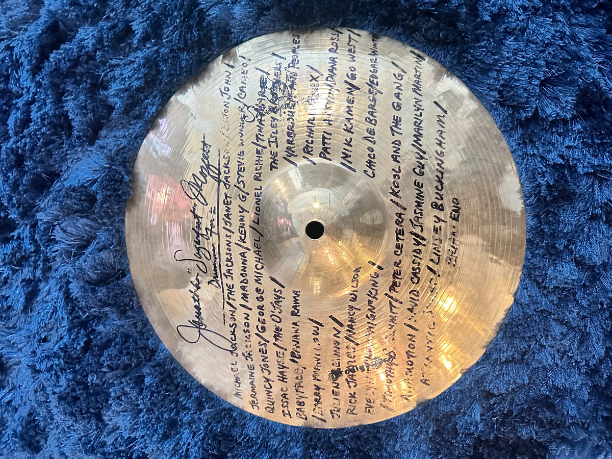 Signed &amp; Used Cymbal by Jonathan Moffett Collectible