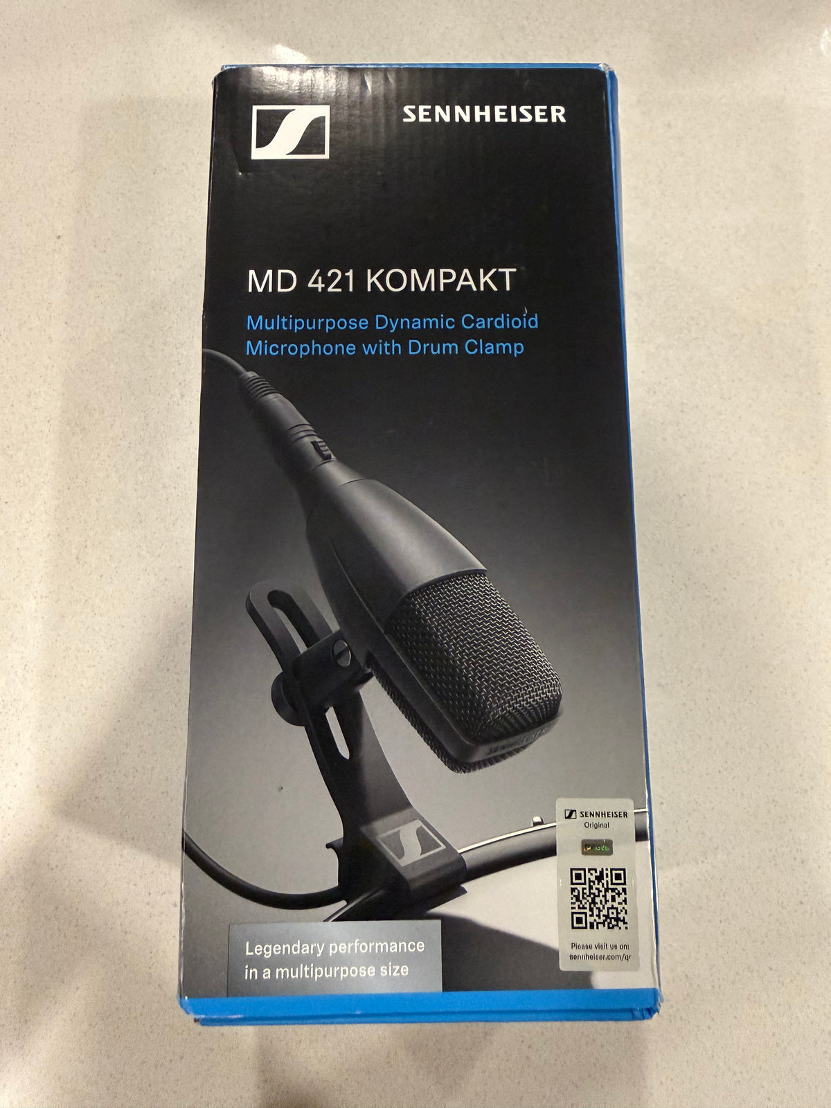Sennheiser MD 421 Kompakt Dynamic Microphone with MZH Drum Clamp – Unused