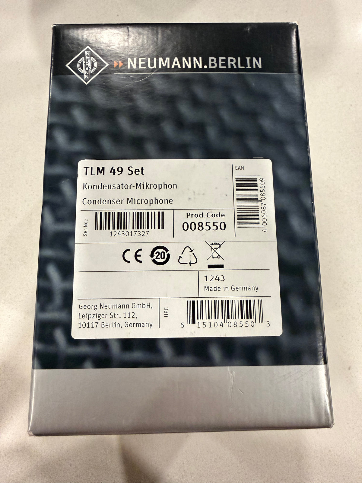 Neumann TLM 49 Large-Diaphragm Condenser Microphone with EA 3 Shock Mount – Unused