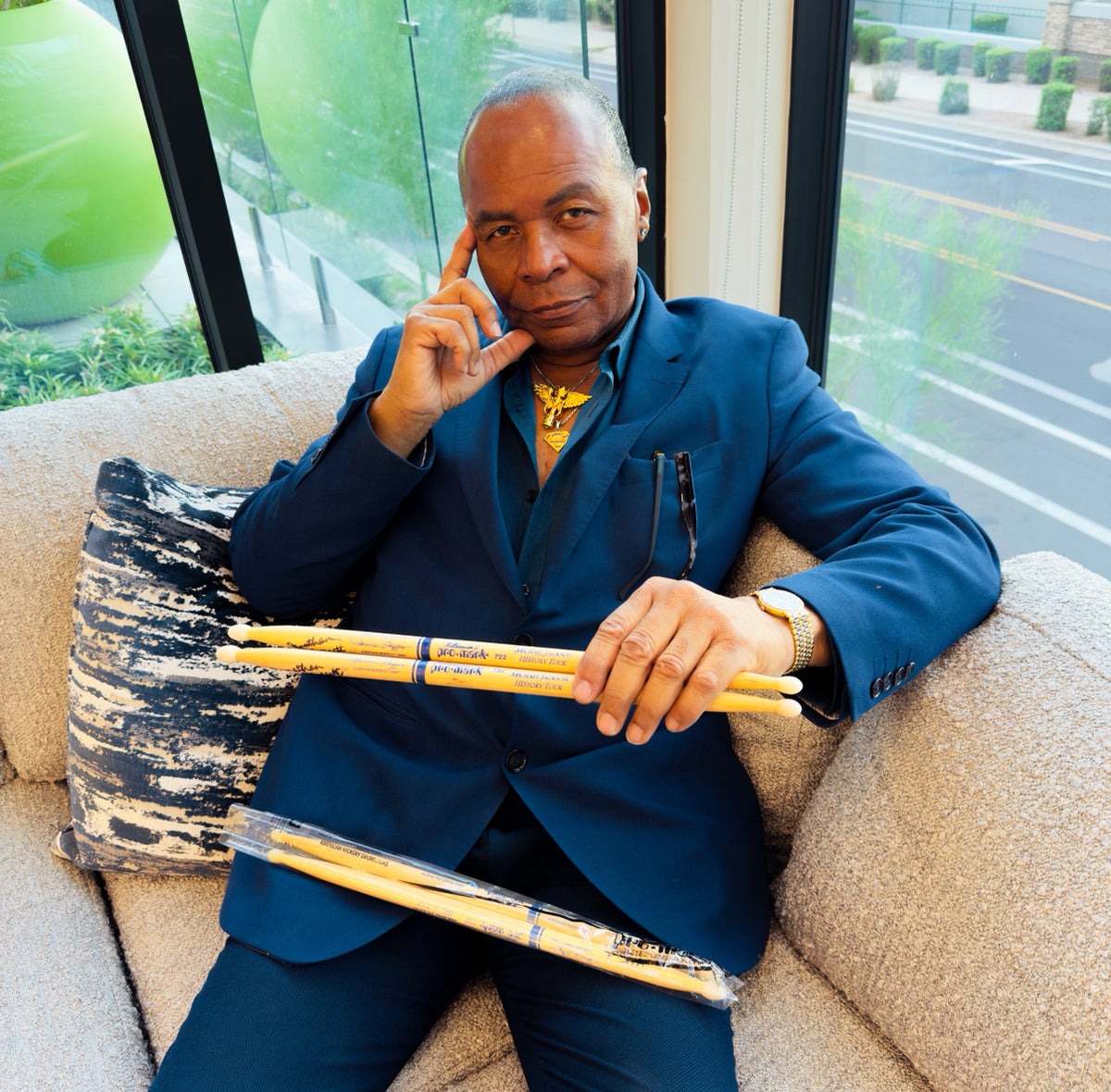 Jonathan Moffett Signed &quot;HIStory&quot; Tour Drum Stick Collectible