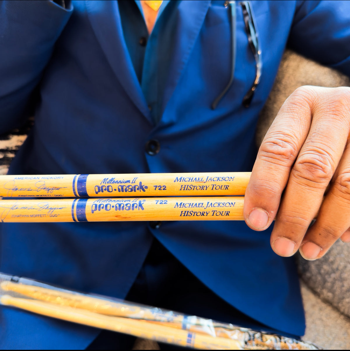 Jonathan Moffett Signed &quot;HIStory&quot; Tour Drum Stick Collectible