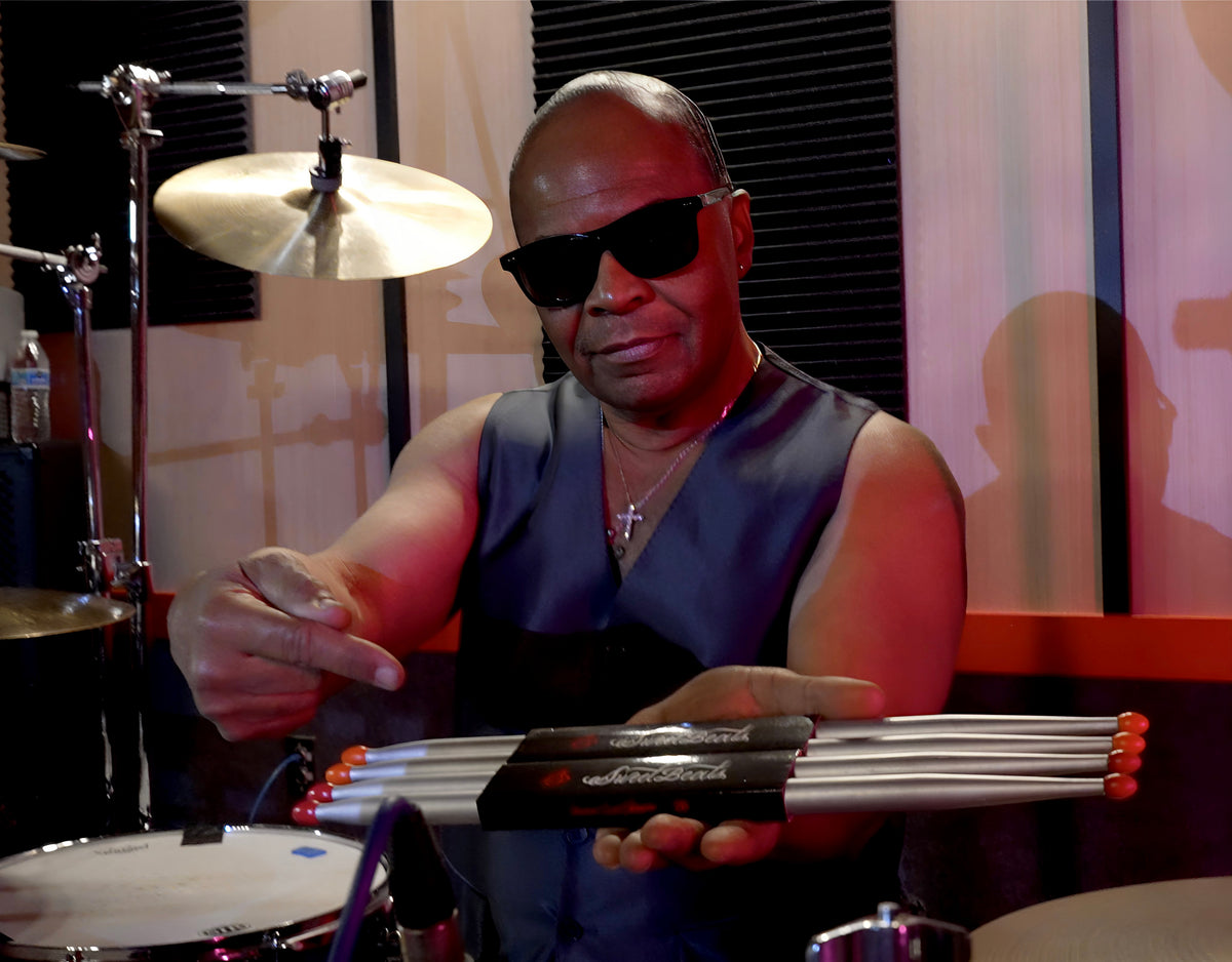 SweetBeats Drum Sticks - Chromium | Red Nylon Tips (Jonathan Moffett Signature Model)