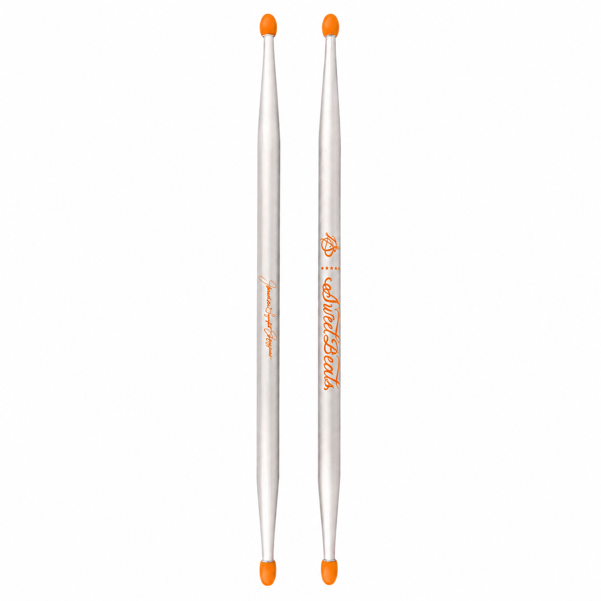 SweetBeats Drum Sticks - Chromium | Orange Nylon Tips (Jonathan Moffett Signature Model)