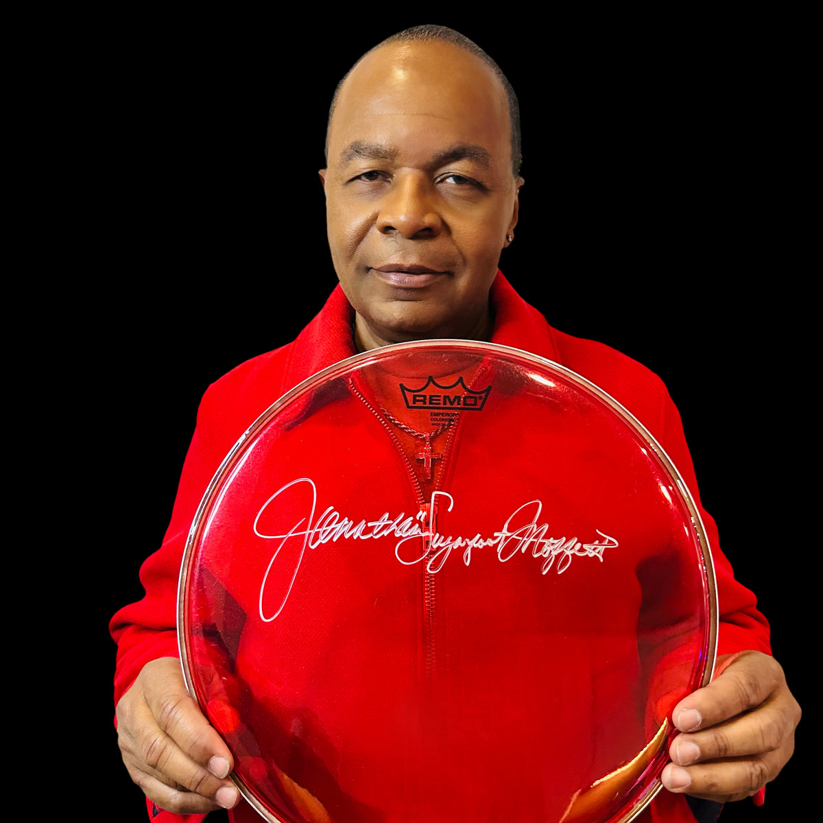 Jonathan Moffett Signed Drum Head Collectible