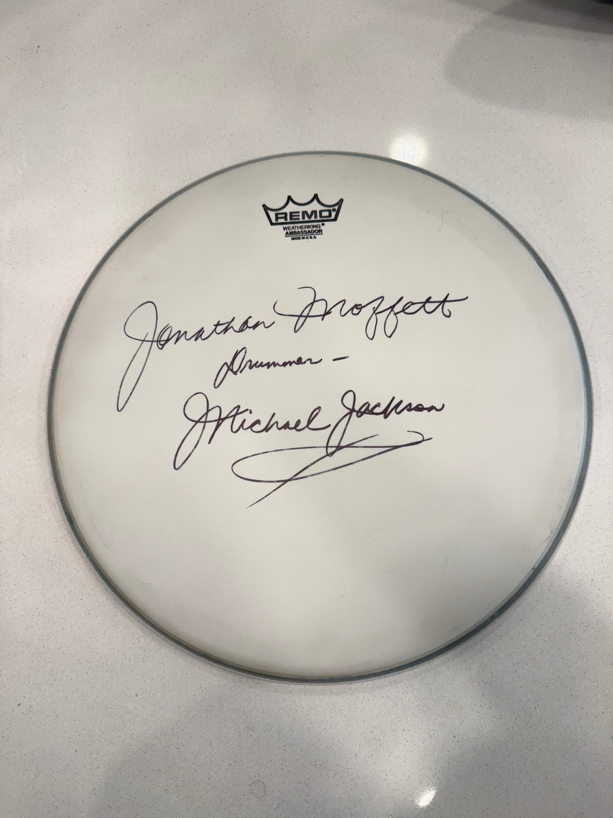 Jonathan Moffett Signed Drum Head Collectible