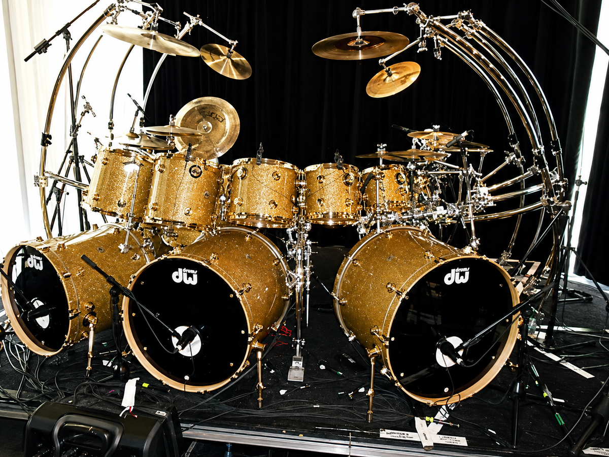 Jonathan Moffett USED and SIGNED Immortal Tour Drum Kit Collectible