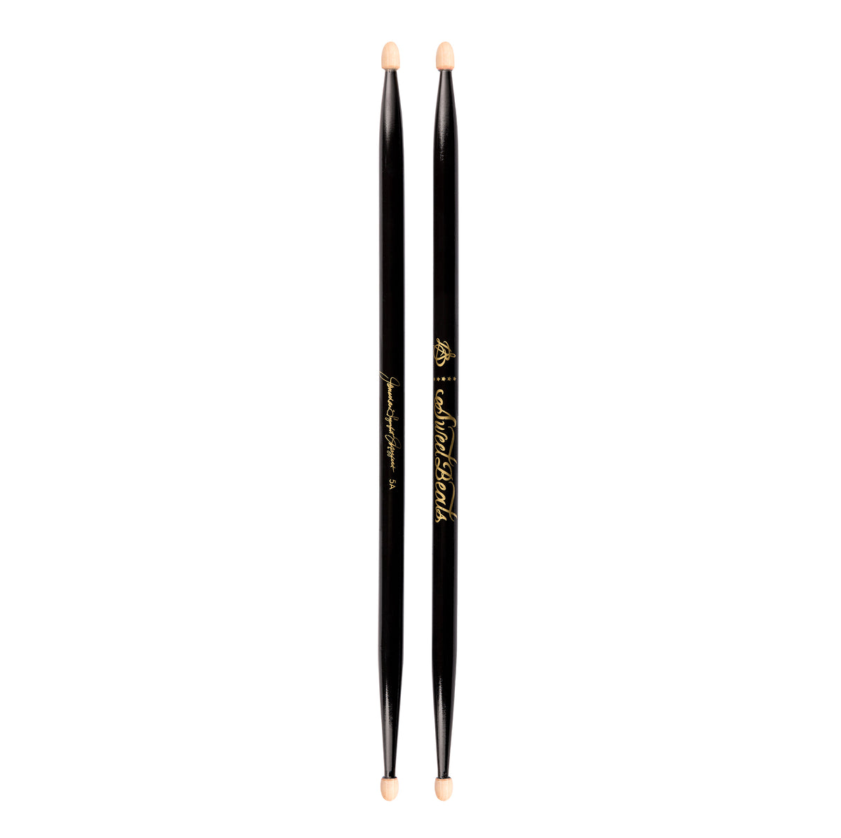SweetBeats Drum Sticks - Black Glaze | Wood Tips