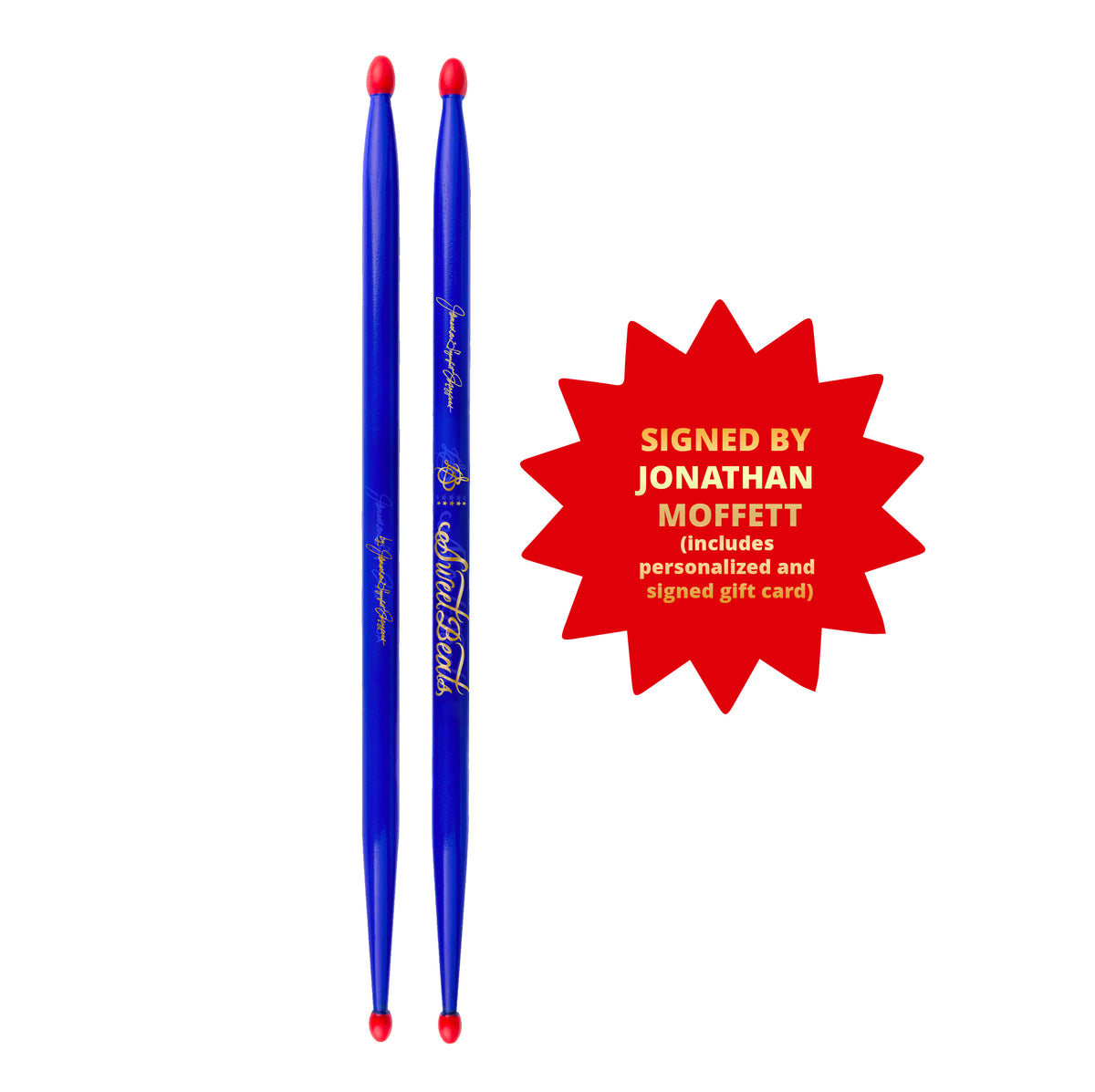 SweetBeats Sticks Cobalt Blue Stick &amp; Card Gift Set | Signed with Sharpie by Jonathan Moffett