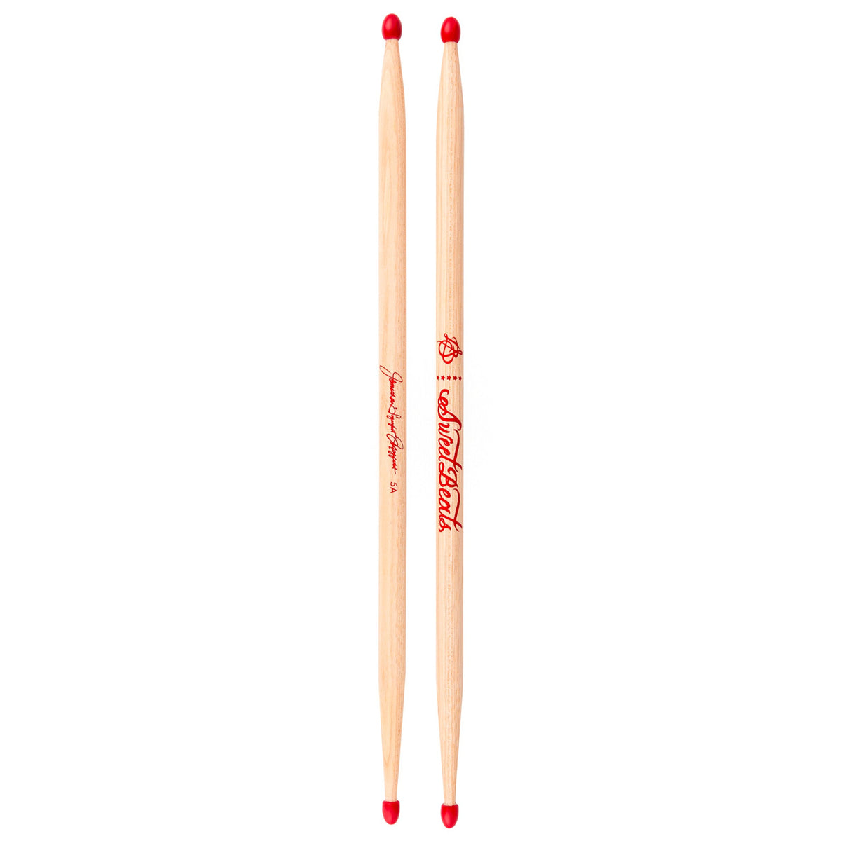 SweetBeats Drum Sticks - Sweet Hickory | Red Nylon Tips
