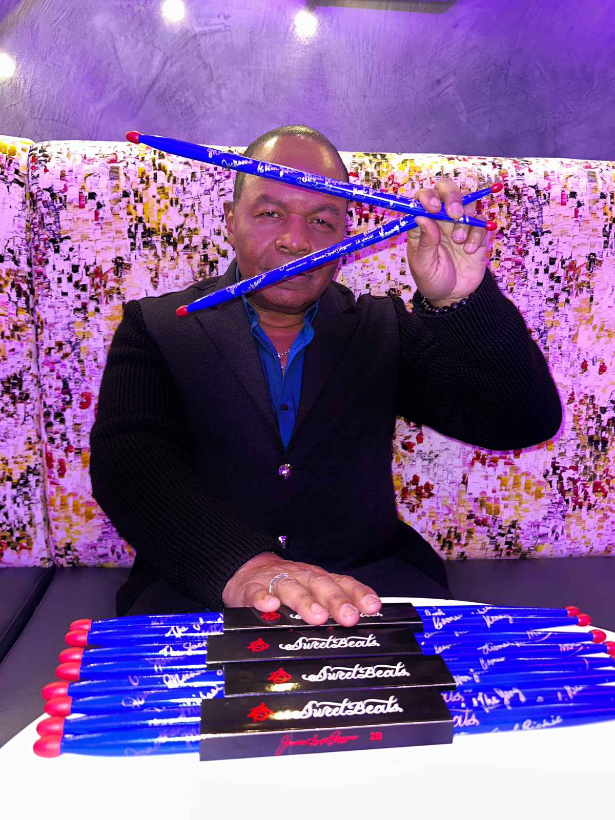 Hand Signed SweetBeats Drum Sticks Signed (With Artist Names)