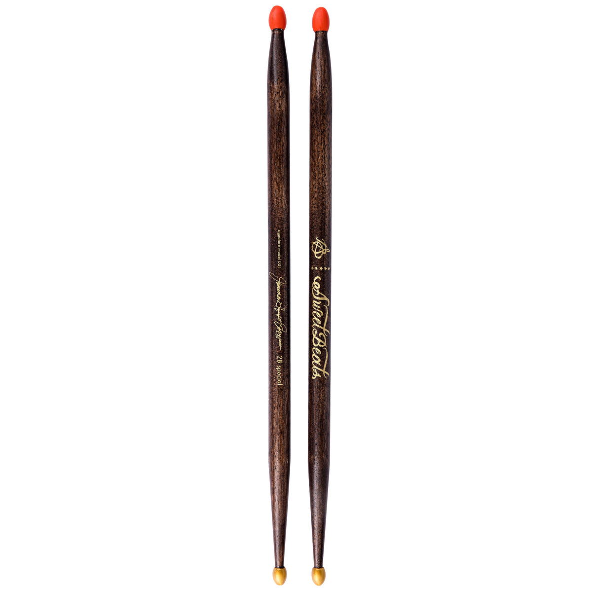 SweetBeats Drum Sticks - Sweet Hickory Espresso Stained Wood | Nylon Tips
