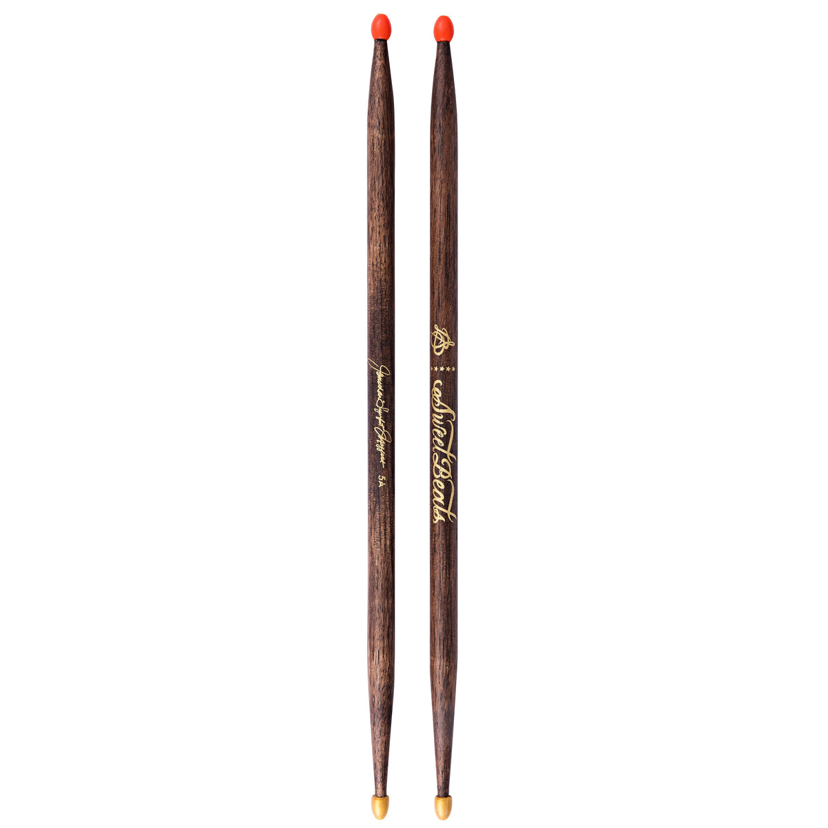 SweetBeats Drum Sticks - Sweet Hickory Espresso Stained Wood | Nylon Tips
