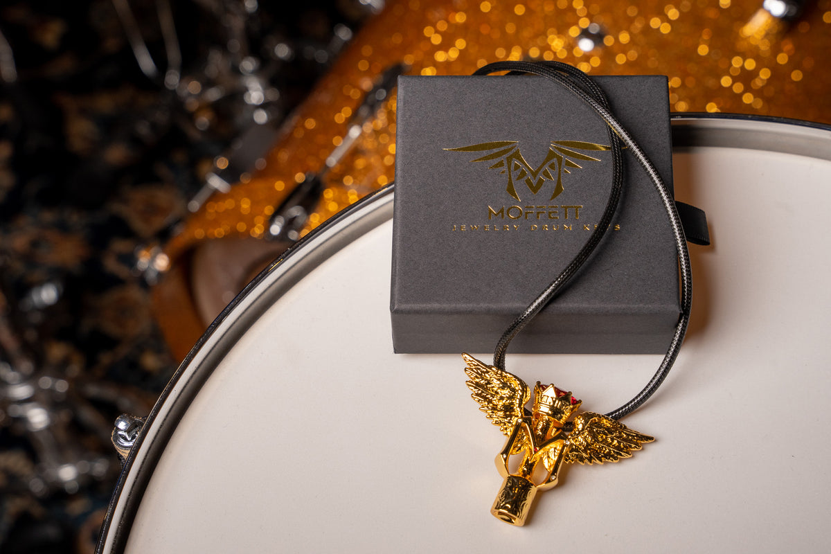 Moffett Drum Key (Majestic Collection) - Gold Plated &quot;M&quot; Talisman (no clamp)