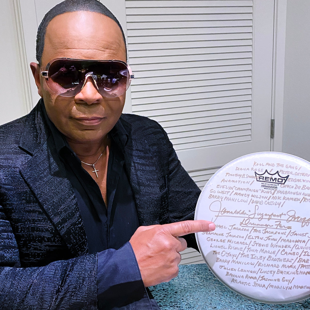 Jonathan Moffett Signed Drum Head Collectible