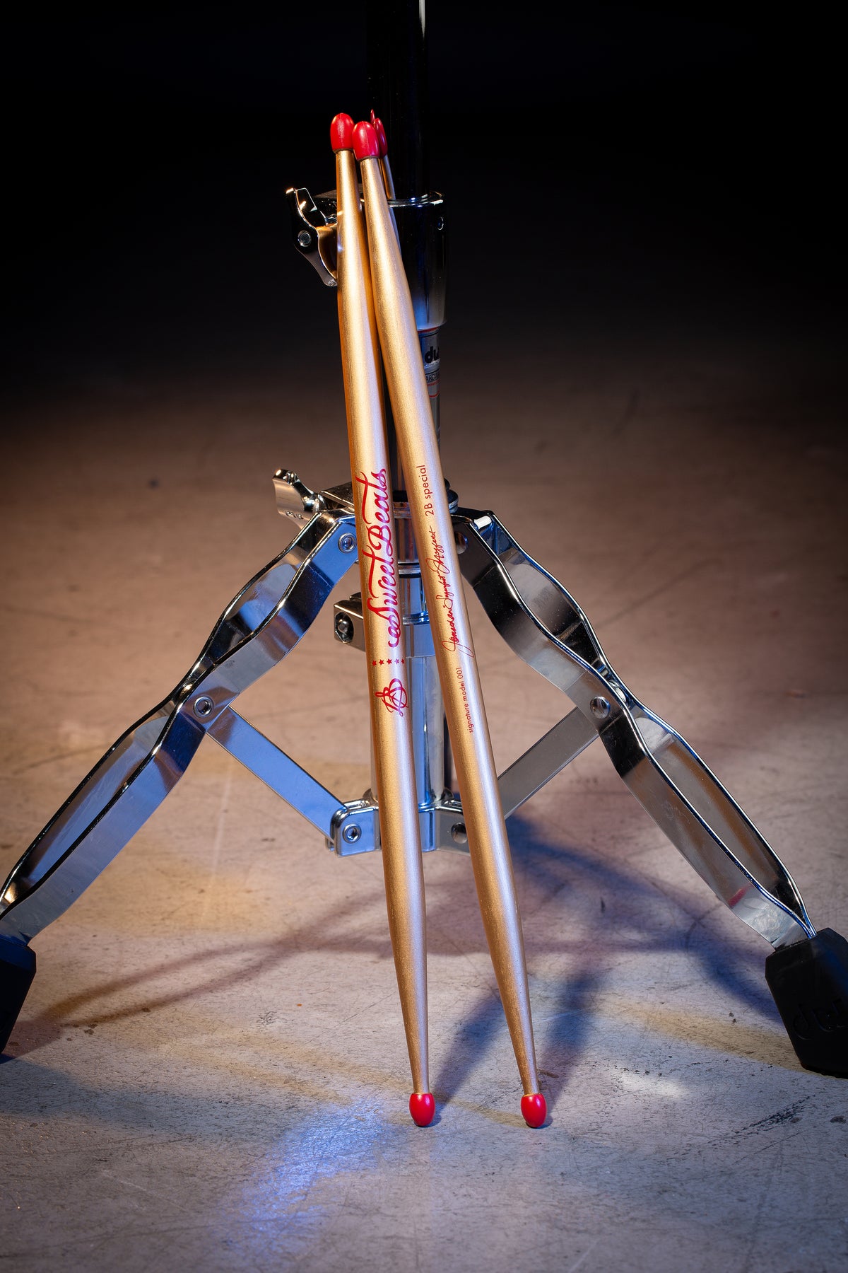 SweetBeats Drum Sticks - Gold Glaze | Red Nylon Tips (Jonathan Moffett Signature Model)
