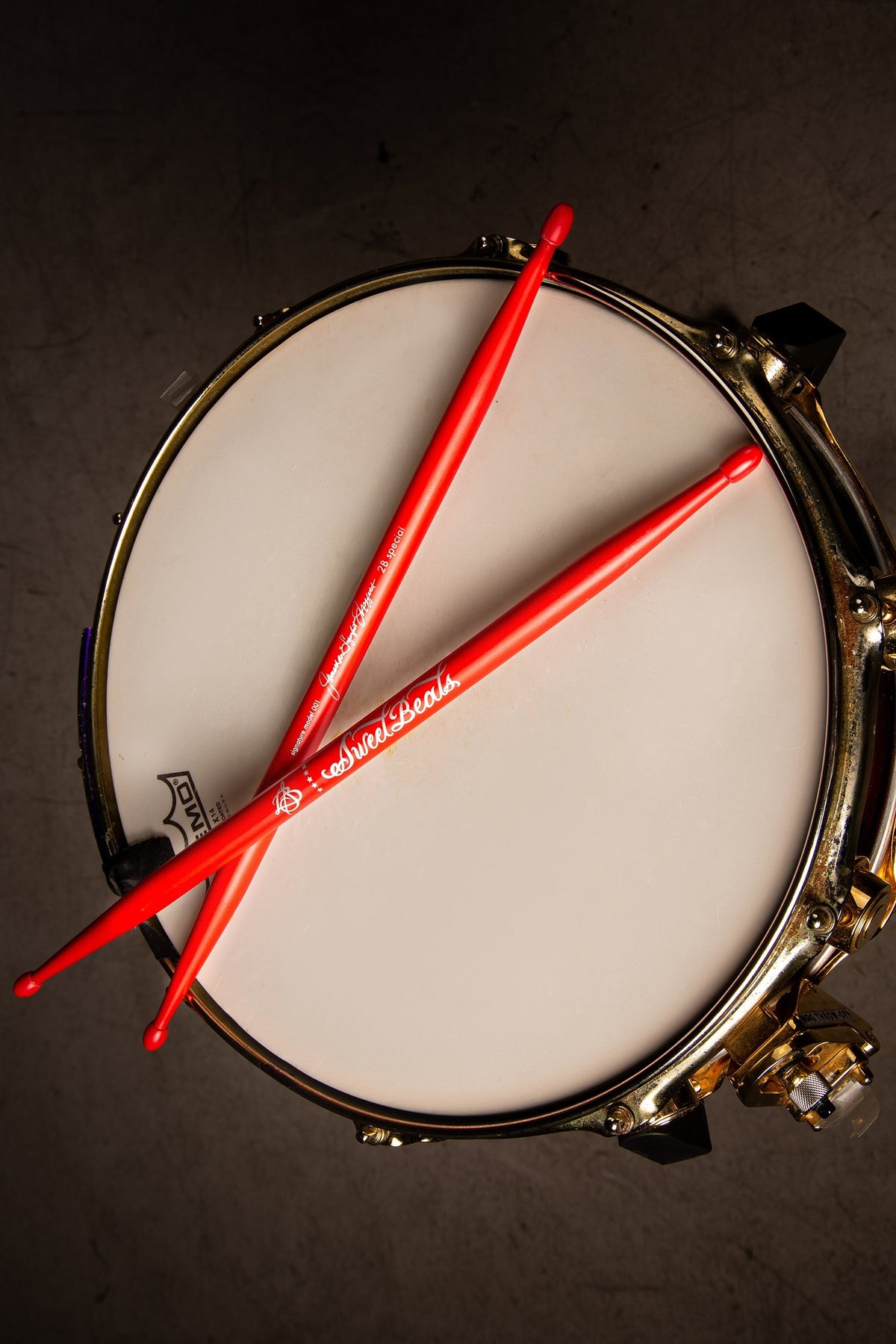 SweetBeats Drum Sticks - Cherry Matte | Red Nylon Tips
